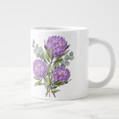 Lavendel-Protea-Botanik-Aquarell Jumbo-Tasse (Rechts)