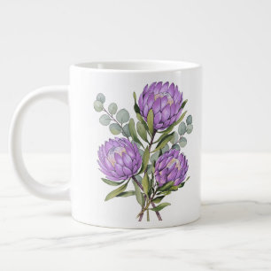 Lavendel-Protea-Botanik-Aquarell Jumbo-Tasse