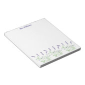 Lavendel Purple Blumen Aquarellkräuter Notizblock (angewinkelt)