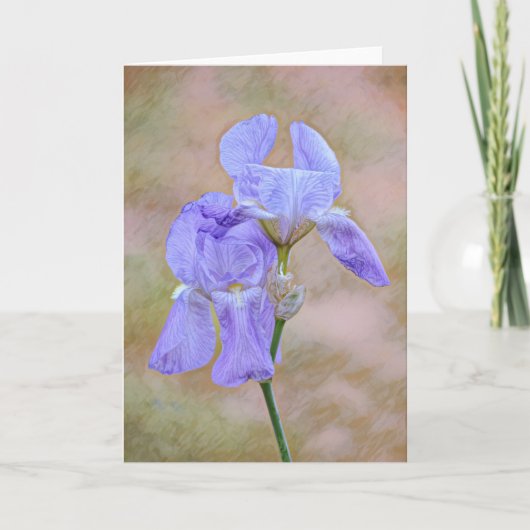 Lavendel Purple Flowers Art Note Card Karte (Vorderseite)