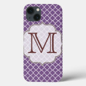 Lavendel Quarterfolie Latti Monogram IPAD Case (Rückseite)