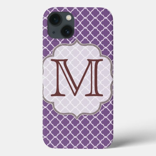 Lavendel Quarterfolie Latti Monogram IPAD Case (Rückseite)