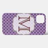 Lavendel Quarterfolie Latti Monogram IPAD Case (Rückseite (Horizontal))