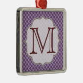 Lavendel Quarterfolie Latti Monogram Ornament (Rechts)