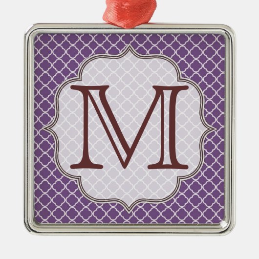 Lavendel Quarterfolie Latti Monogram Ornament (Vorne)