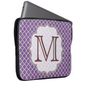 Lavendel Quarterfolienmonogramm 15" Notebook-Gehäu Laptopschutzhülle (Vorne Rechts)