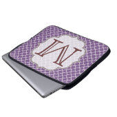 Lavendel Quarterfolienmonogramm 15" Notebook-Gehäu Laptopschutzhülle (Vorne Knopf)