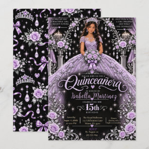 Lavendel-Quinceañera-Zauber Einladung