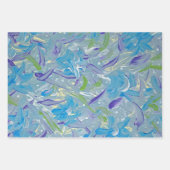 Lavendel Rain Abstrakte Schleifpapier Geschenkpapier Set (Vorderseite 3)