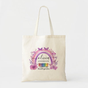 Lavendel Rainbow Personalisiert Kids Tote Bag Tragetasche