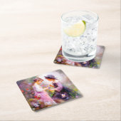 Lavendel Rechteckiger Pappuntersetzer (Vor Ort)