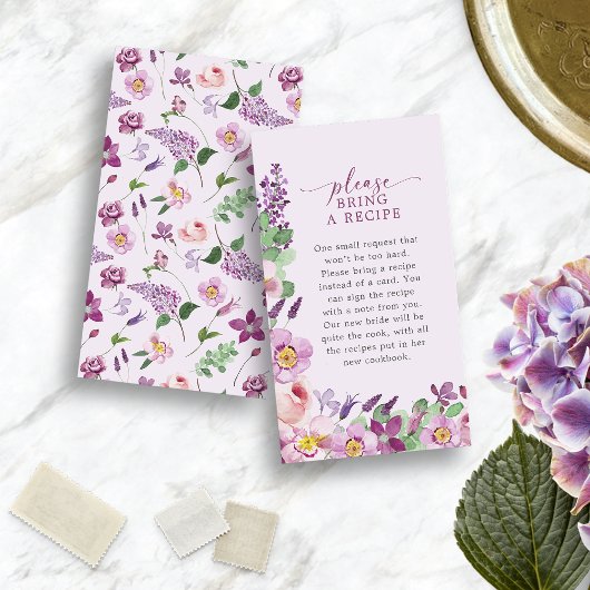 Lavendel Reecipe Bridal Card Begleitkarte