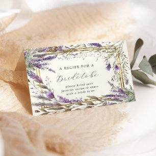 Lavendel Regal Floral Brautparty Einschließkarte RSVP Karte