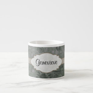 Lavendel Retro Abstrakte Namensplatte Espressotasse