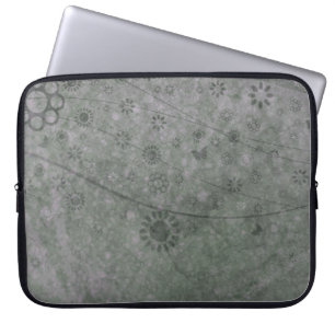 Lavendel Retro Blume und Schmetterlinge Abstrakt Laptopschutzhülle