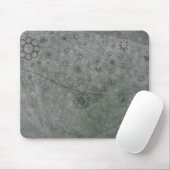 Lavendel Retro Blume und Schmetterlinge Abstrakt Mousepad (Mit Mouse)