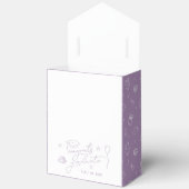 Lavendel Retro Handgezogener Personalisierter Absc Geschenkschachtel (Offen)