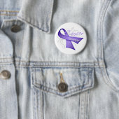 Lavendel Ribbon - Krebsüberleben Button (Beispiel)
