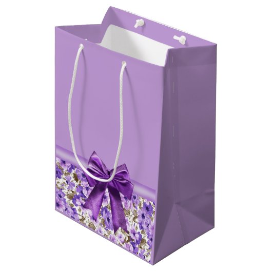 Lavendel romantisch mittlere geschenktüte (Vorderseite Schrägansicht)