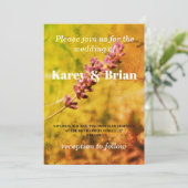 Lavendel, romantische Blumenkarte Einladung (Stehend Vorderseite)