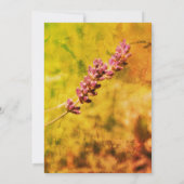 Lavendel, romantische Blumenkarte Einladung (Rückseite)