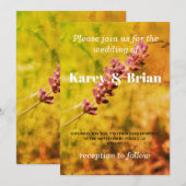 Lavendel, romantische Blumenkarte Einladung (Vorne/Hinten)