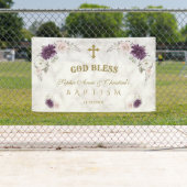 Lavendel Rosa Blume Taufe Begrüßungszeichen Banner (Insitu)