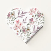 Lavendel Rosa Blüten Notizblock (Rückseite)