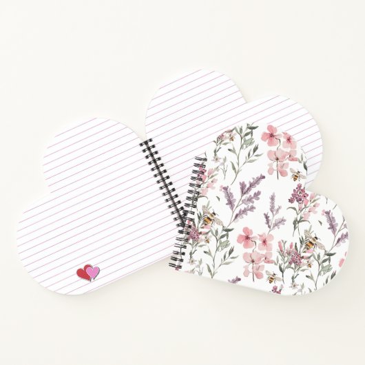 Lavendel Rosa Blüten Notizblock (Innenseite)