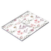 Lavendel Rosa Blüten Notizblock (Linke Seite)