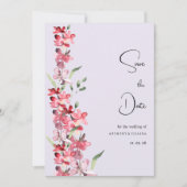 Lavendel rosa bordeauxfarbene Pfefferminze Save th Einladung (Vorderseite)