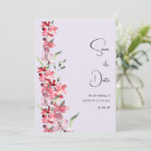 Lavendel rosa bordeauxfarbene Pfefferminze Save th Einladung (Stehend Vorderseite)