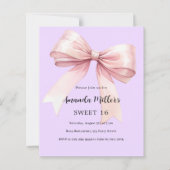 Lavendel Rosa Bug 16 Einladung (Vorderseite)