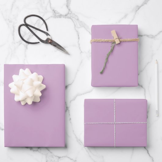 Lavendel rosa Farbe Geschenkpapier Set (Vorderseite)