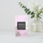 Lavendel-rosa geometrischer visitenkarte (Stehend Vorderseite)