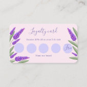 Lavendel, rosa Hintergrundenkarte Treuekarte (Vorderseite)