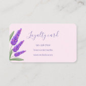 Lavendel, rosa Hintergrundenkarte Treuekarte (Rückseite)