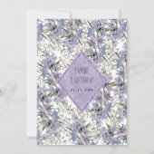 Lavendel-Rosa-Minze-Wildblumen UAWG Einladung (Rückseite)