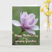Lavendel Rosa Muttertags-Karte Karte (Gelbe Blume)