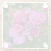 Lavendel Rosa Rose Glasuntersetzer (Rückseite)