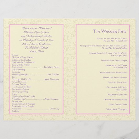 Lavendel, Rosa und Elfenbeinheirat (Rückseite)