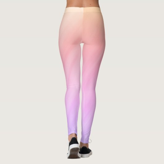 Lavendel, Rosa und Pfirsichblende Leggings (Rückseite)