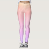 Lavendel, Rosa und Pfirsichblende Leggings (Vorderseite)