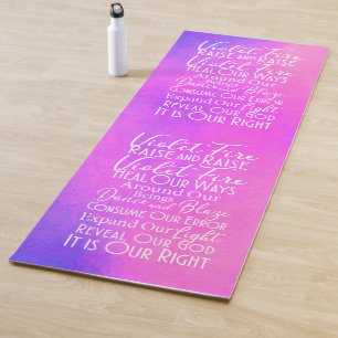 Lavendel rosa violettes Feuer Inspiration Gebet Yogamatte