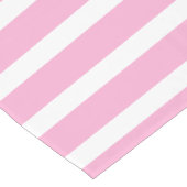 Lavendel Rosa Weiß, einfach horizontal gestreift Kurzer Tischläufer (Ecke)