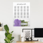 Lavendel Rose 20 Tabelle Hochzeitstabelle Poster (Heimbüro)