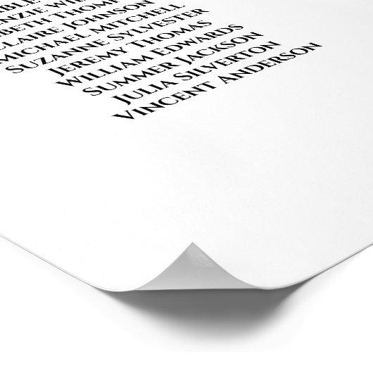 Lavendel Rose 20 Tafelboho Hochzeitskarte Poster (Ecke)