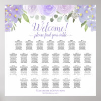 Lavendel-Rose 29 Tabelle Boho Hochzeitskarte