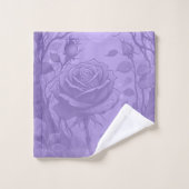 Lavendel Rose 2 Badhandtuch Set (Waschlappen)