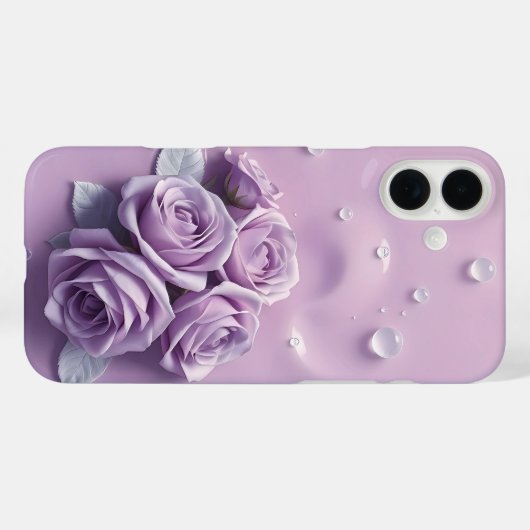 Lavendel-Rose auf Lilac Mist iPhone Case (Rückseite (Horizontal))